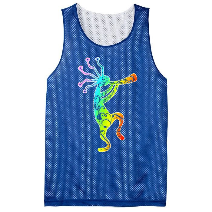 Native American Kokopelli Flute Gift Mesh Reversible Basketball Jersey Tank