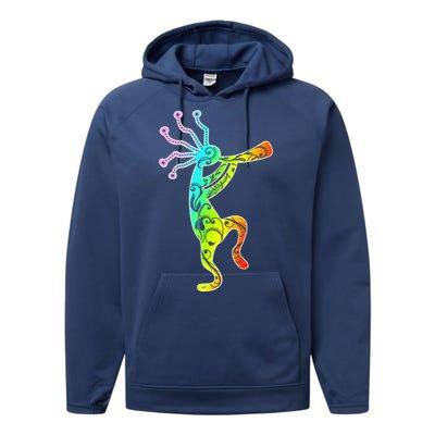 Native American Kokopelli Flute Gift Performance Fleece Hoodie