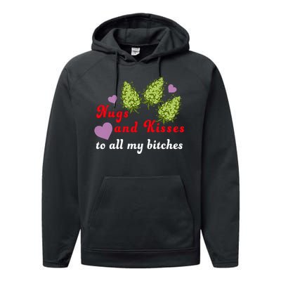 Nugs And Kisses To All My Bitches Performance Fleece Hoodie