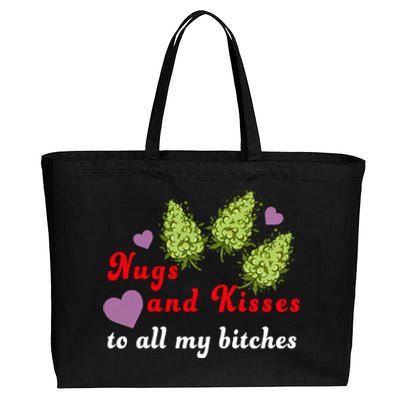 Nugs And Kisses To All My Bitches Cotton Canvas Jumbo Tote