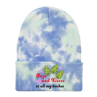 Nugs And Kisses To All My Bitches Tie Dye 12in Knit Beanie