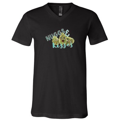 Nuggs And Kisses V-Neck T-Shirt