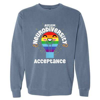 Neurodiversity Acceptance Kawaii Encourage Diversity Garment-Dyed Sweatshirt