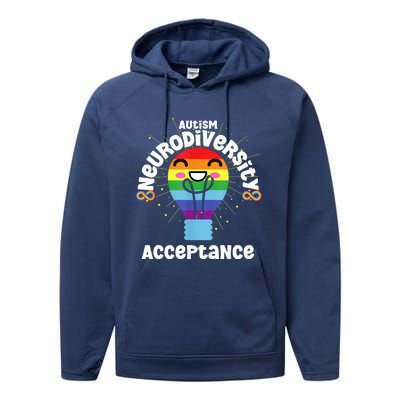 Neurodiversity Acceptance Kawaii Encourage Diversity Performance Fleece Hoodie