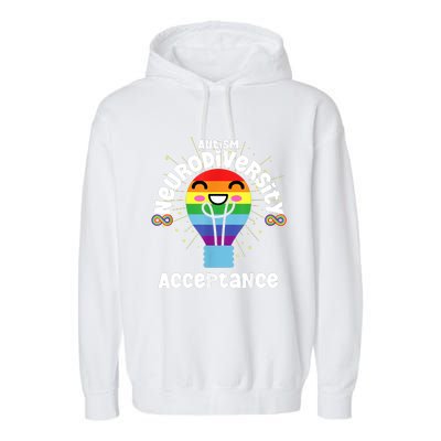 Neurodiversity Acceptance Kawaii Encourage Diversity Garment-Dyed Fleece Hoodie