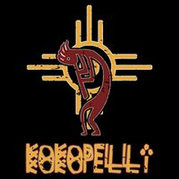 Native American Kokopelli Flute Player Sun Symbol Drawstring Bag