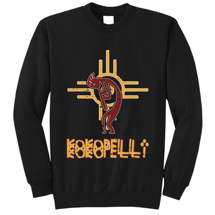 Native American Kokopelli Flute Player Sun Symbol Tall Sweatshirt