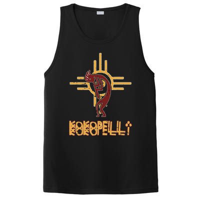 Native American Kokopelli Flute Player Sun Symbol PosiCharge Competitor Tank