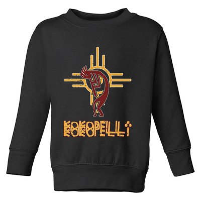 Native American Kokopelli Flute Player Sun Symbol Toddler Sweatshirt