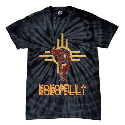 Native American Kokopelli Flute Player Sun Symbol Tie-Dye T-Shirt