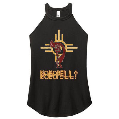 Native American Kokopelli Flute Player Sun Symbol Women's Perfect Tri Rocker Tank