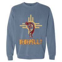 Native American Kokopelli Flute Player Sun Symbol Garment-Dyed Sweatshirt