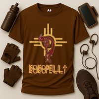 Native American Kokopelli Flute Player Sun Symbol Performance Shirt