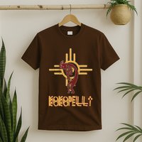 Native American Kokopelli Flute Player Sun Symbol T-Shirt