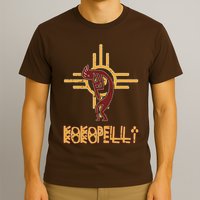 Native American Kokopelli Flute Player Sun Symbol T-Shirt