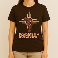 Native American Kokopelli Flute Player Sun Symbol T-Shirt