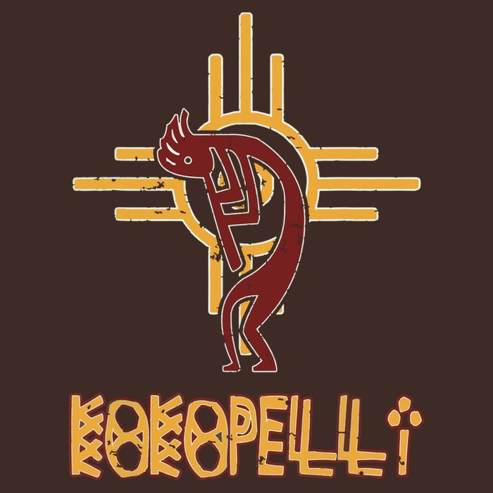 Native American Kokopelli Flute Player Sun Symbol T-Shirt