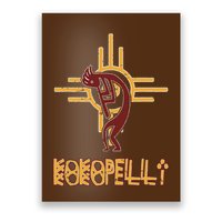 Native American Kokopelli Flute Player Sun Symbol Poster