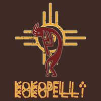 Native American Kokopelli Flute Player Sun Symbol Poster