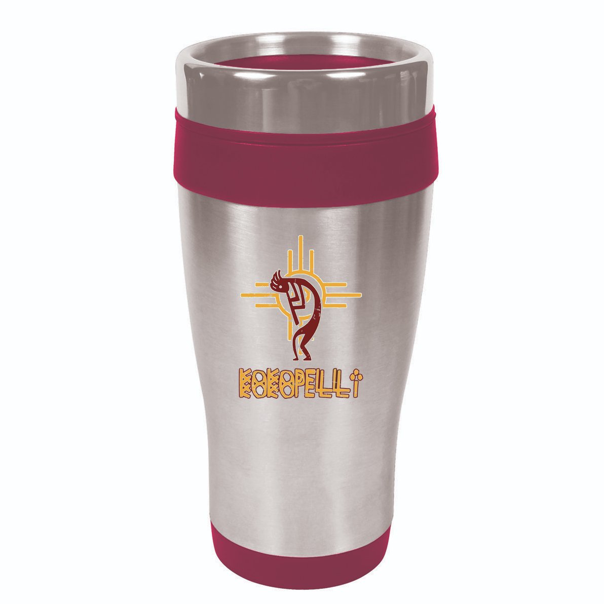 Native American Kokopelli Flute Player Sun Symbol 16oz Travel Tumbler