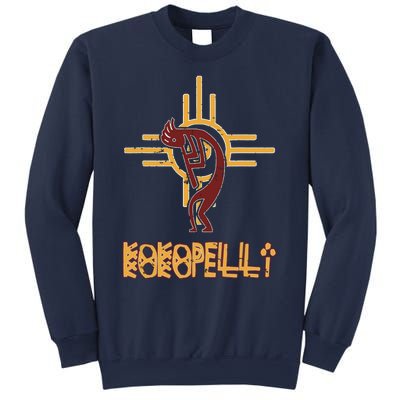 Native American Kokopelli Flute Player Sun Symbol Sweatshirt