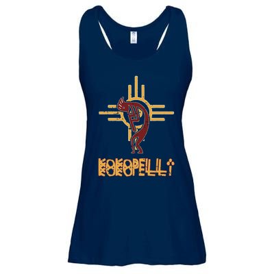 Native American Kokopelli Flute Player Sun Symbol Ladies Essential Flowy Tank