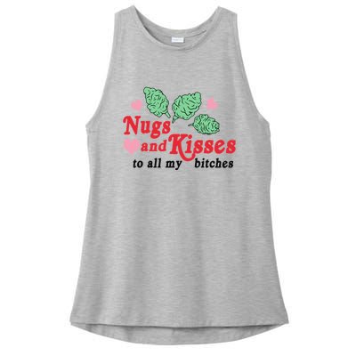 Nugs And Kisses To All My Bitches Funny Gift Ladies PosiCharge Tri-Blend Wicking Tank