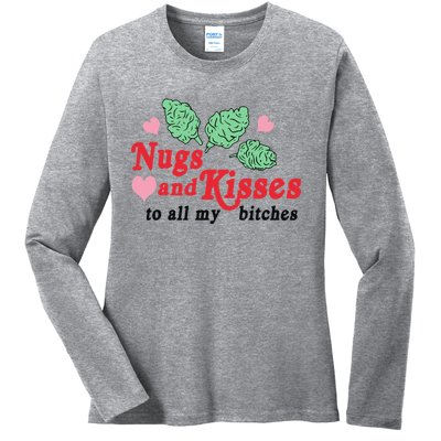 Nugs And Kisses To All My Bitches Funny Gift Ladies Long Sleeve Shirt