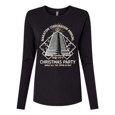 Nakatomi Corporation Annual Christmas Party Womens Cotton Relaxed Long Sleeve T-Shirt