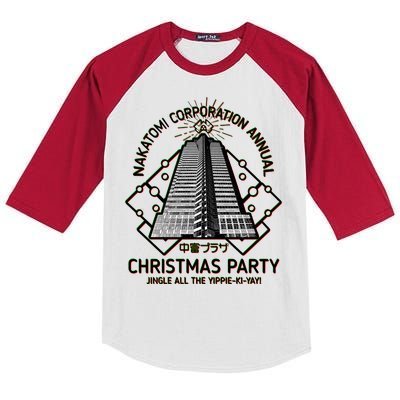 Nakatomi Corporation Annual Christmas Party Kids Colorblock Raglan Jersey