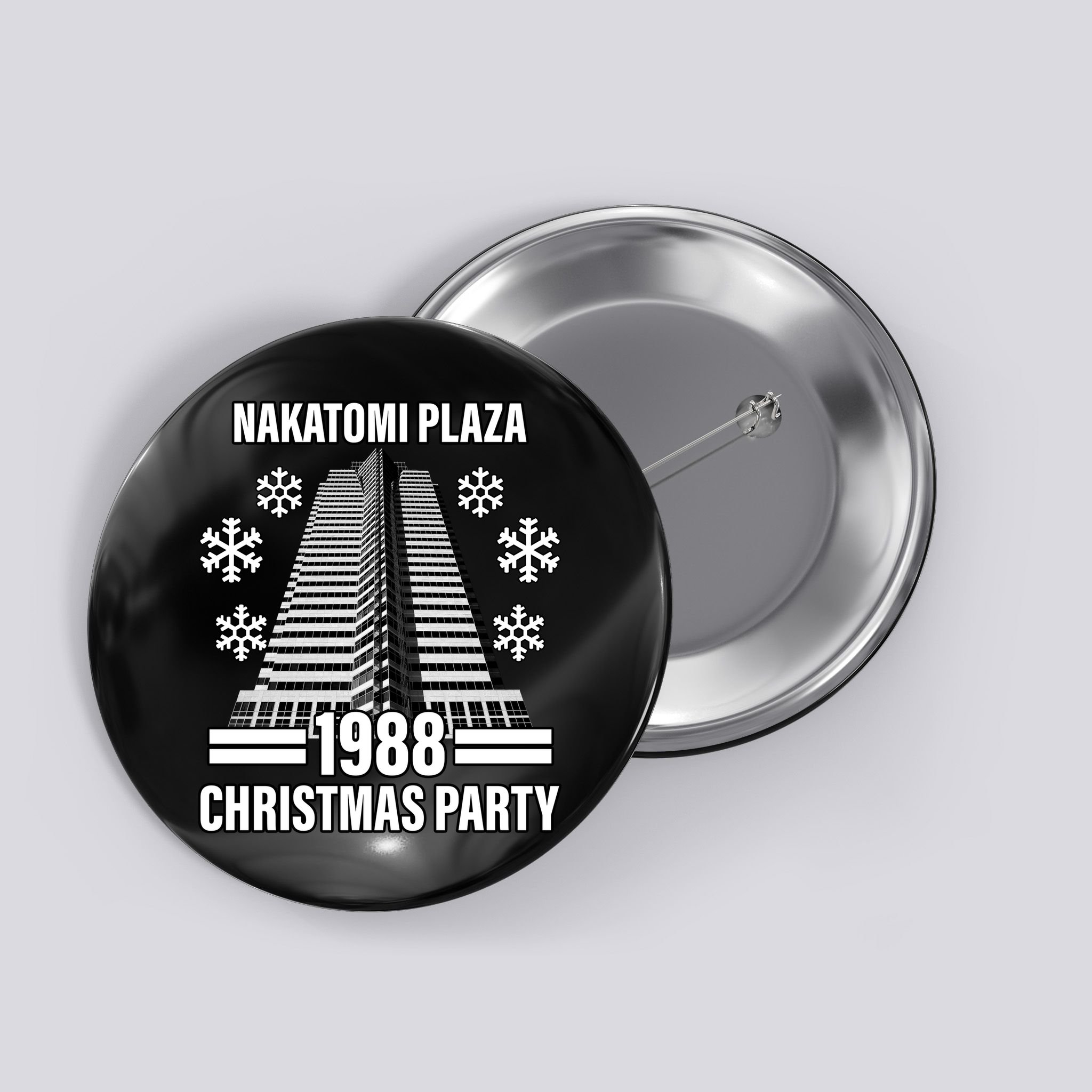 Nakatomi Plaza Christmas Party 1988 Button