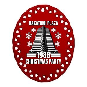 Nakatomi Plaza Christmas Party 1988 Ceramic Oval Ornament