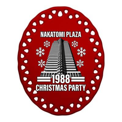 Nakatomi Plaza Christmas Party 1988 Ceramic Oval Ornament