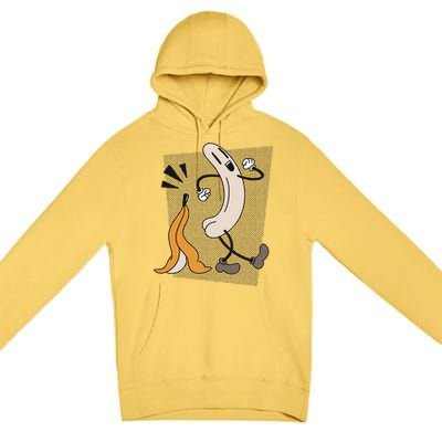 Naked Banana Retro Cartoon Premium Pullover Hoodie