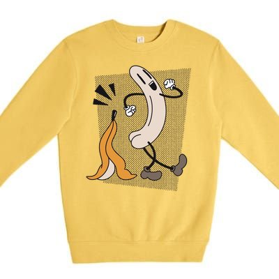 Naked Banana Retro Cartoon Premium Crewneck Sweatshirt