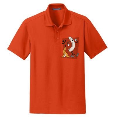 Naked Banana Retro Cartoon Dry Zone Grid Polo