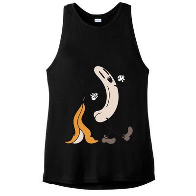 Naked Banana Retro Cartoon Ladies PosiCharge Tri-Blend Wicking Tank