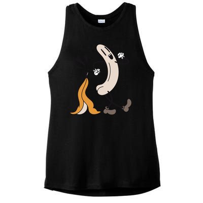 Naked Banana Retro Cartoon Ladies PosiCharge Tri-Blend Wicking Tank