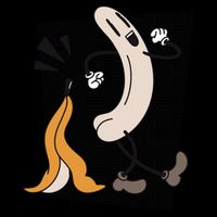 Naked Banana Retro Cartoon Backpack