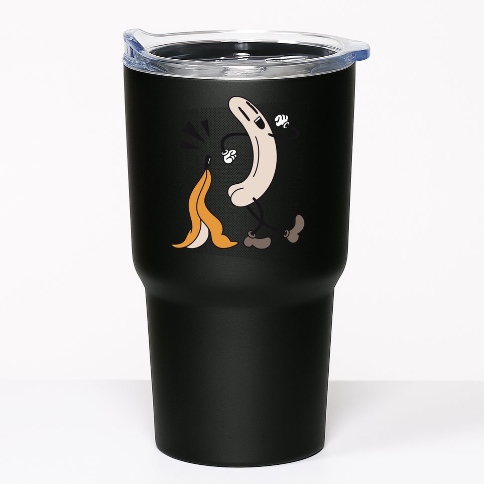 Naked Banana Retro Cartoon Tumbler