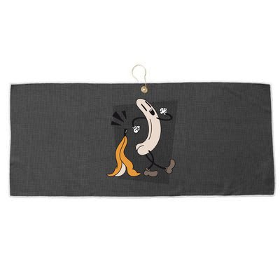 Naked Banana Retro Cartoon Large Microfiber Waffle Golf Towel