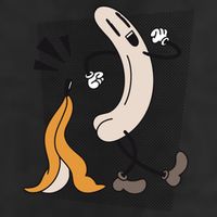 Naked Banana Retro Cartoon Trucker Hat
