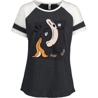 Naked Banana Retro Cartoon Enza Ladies Jersey Colorblock Tee