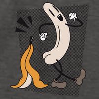 Naked Banana Retro Cartoon Vector Backpack