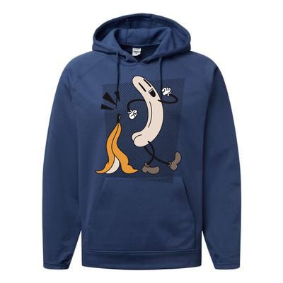 Naked Banana Retro Cartoon Performance Fleece Hoodie