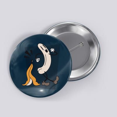 Naked Banana Retro Cartoon Button