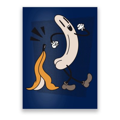 Naked Banana Retro Cartoon Poster