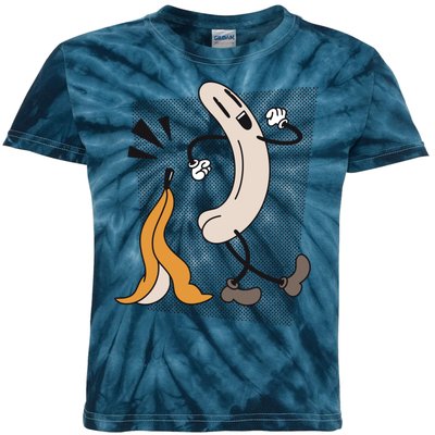 Naked Banana Retro Cartoon Kids Tie-Dye T-Shirt