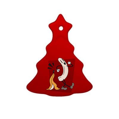 Naked Banana Retro Cartoon Ceramic Tree Ornament