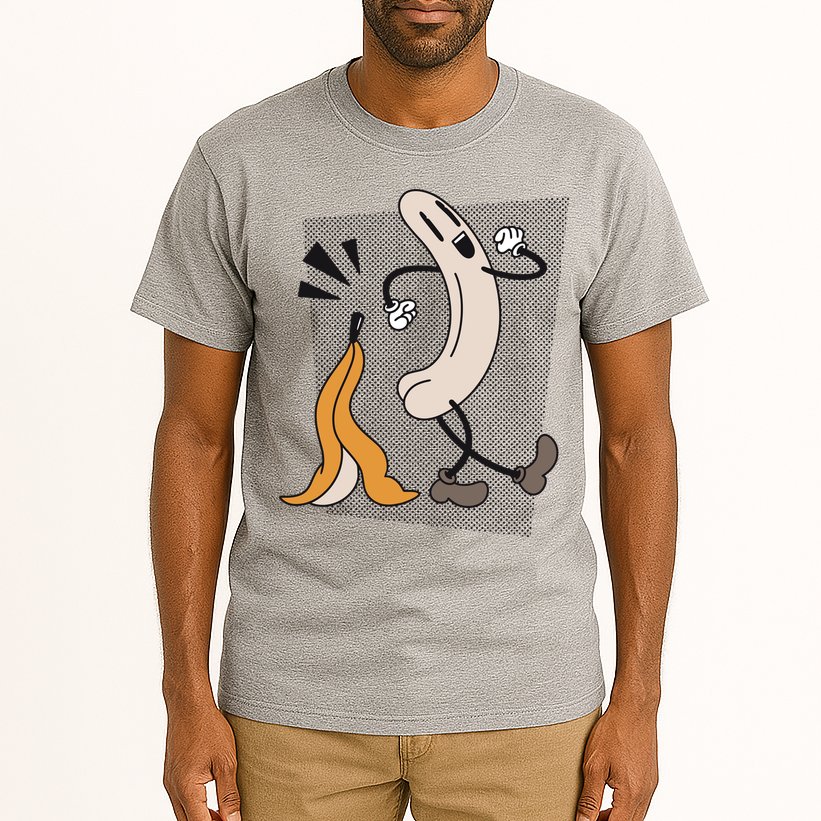 Naked Banana Retro Cartoon Tall T-Shirt